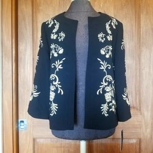 NWT Vintage Tahari Metallic Embroidered Jacket